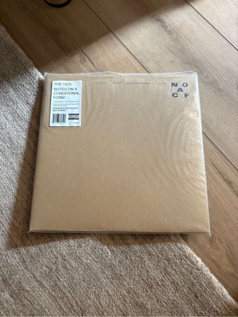 The 1975 Notes on a Conditional Form Beige Vinyl Record -